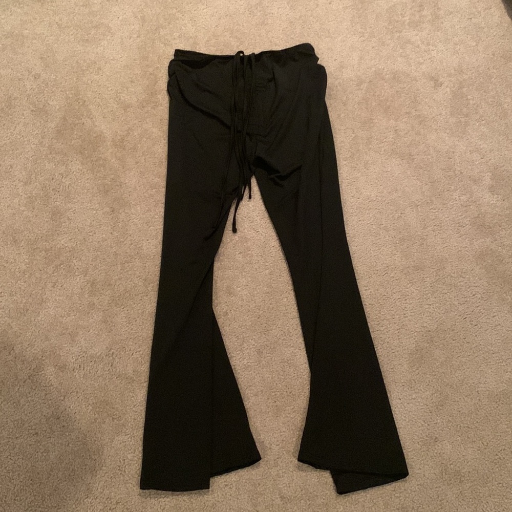 flared pants with drawstring - Picture 3 of 3